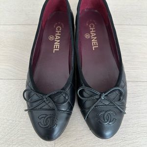 Chanel Ballet Flats Black 37